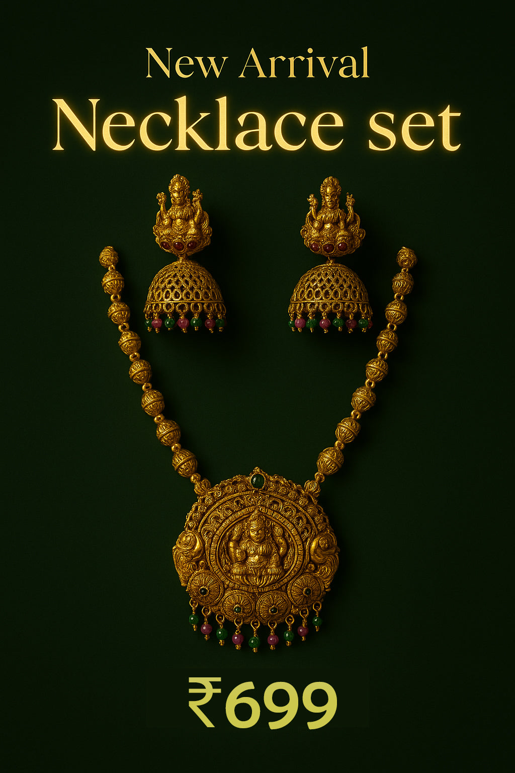 Necklace + Jhumka Earring Set